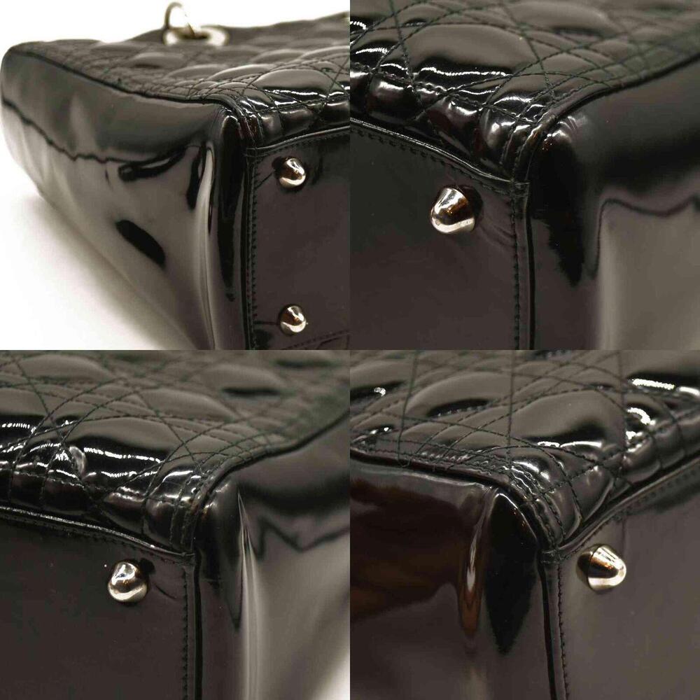 Christian Dior  Patent Cannage Large Lady Dior Black - Picture 3 of 15